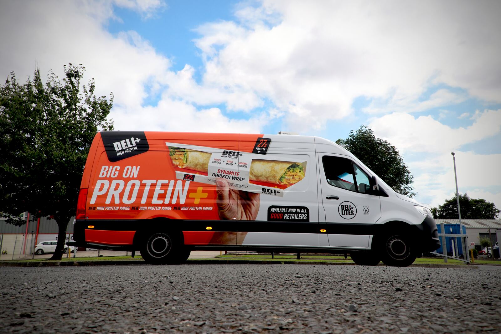 DELI+ branded delivery van wrap
