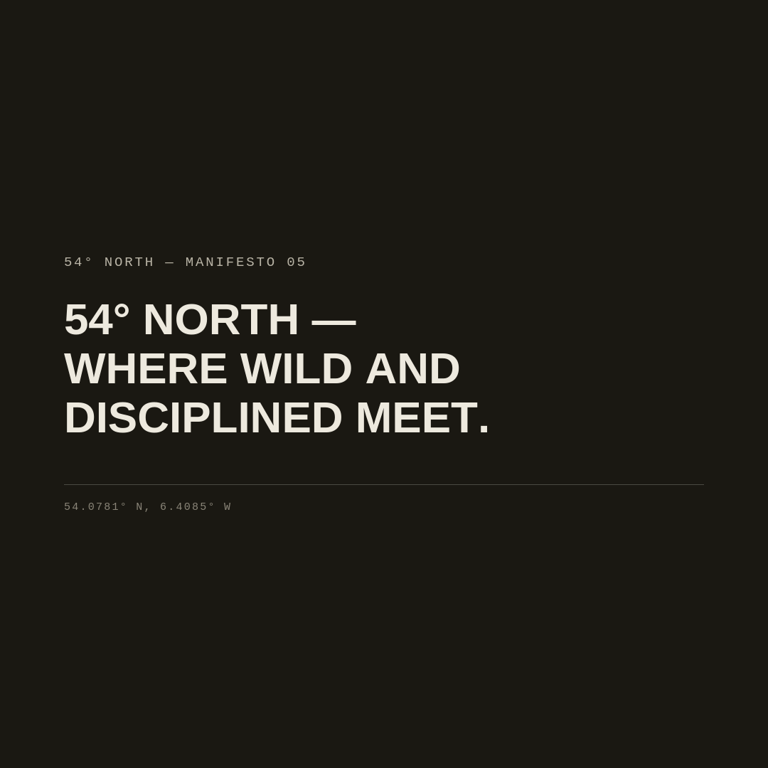 54° North manifesto slide