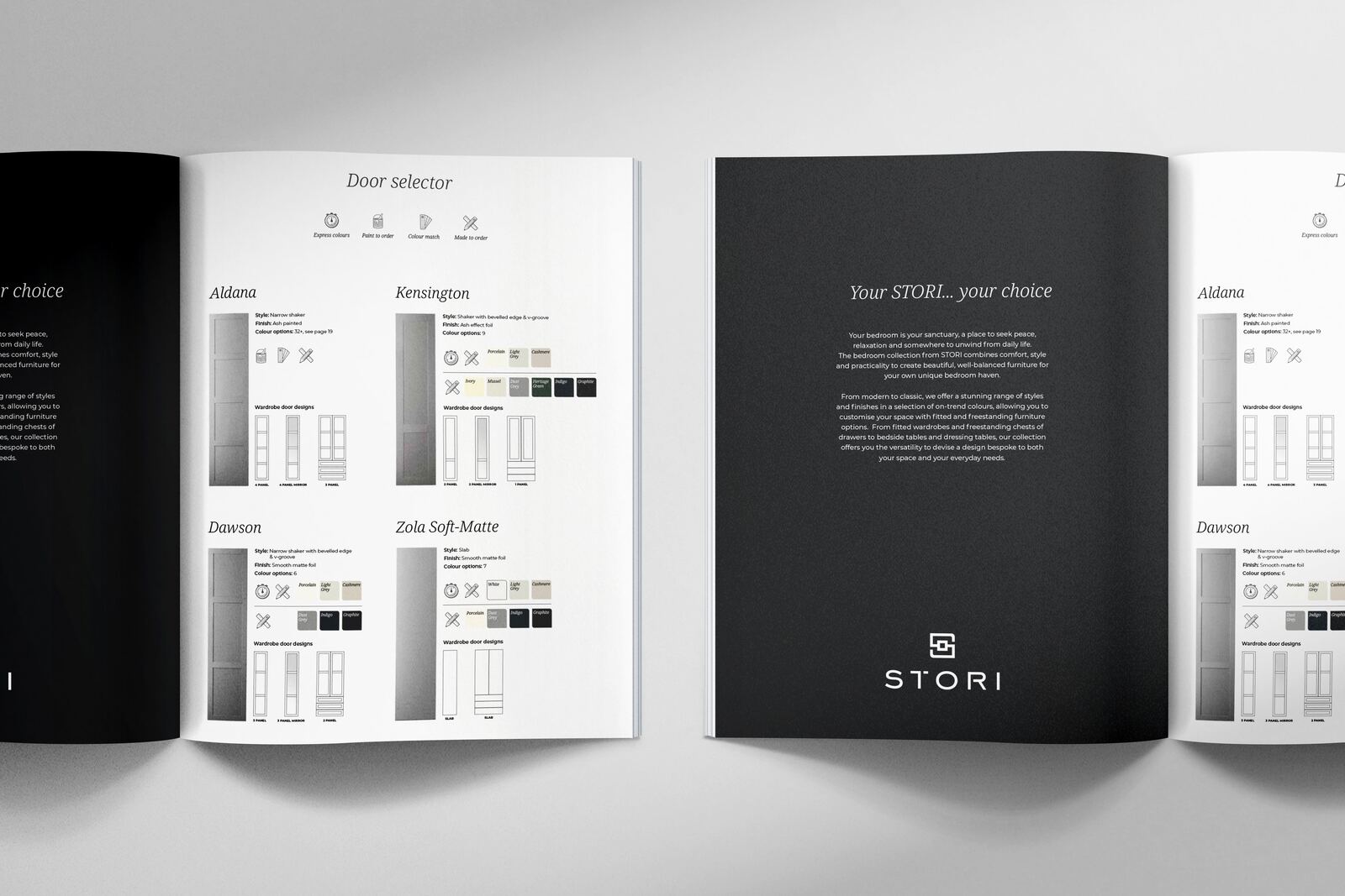 STORI brochure with icons in use