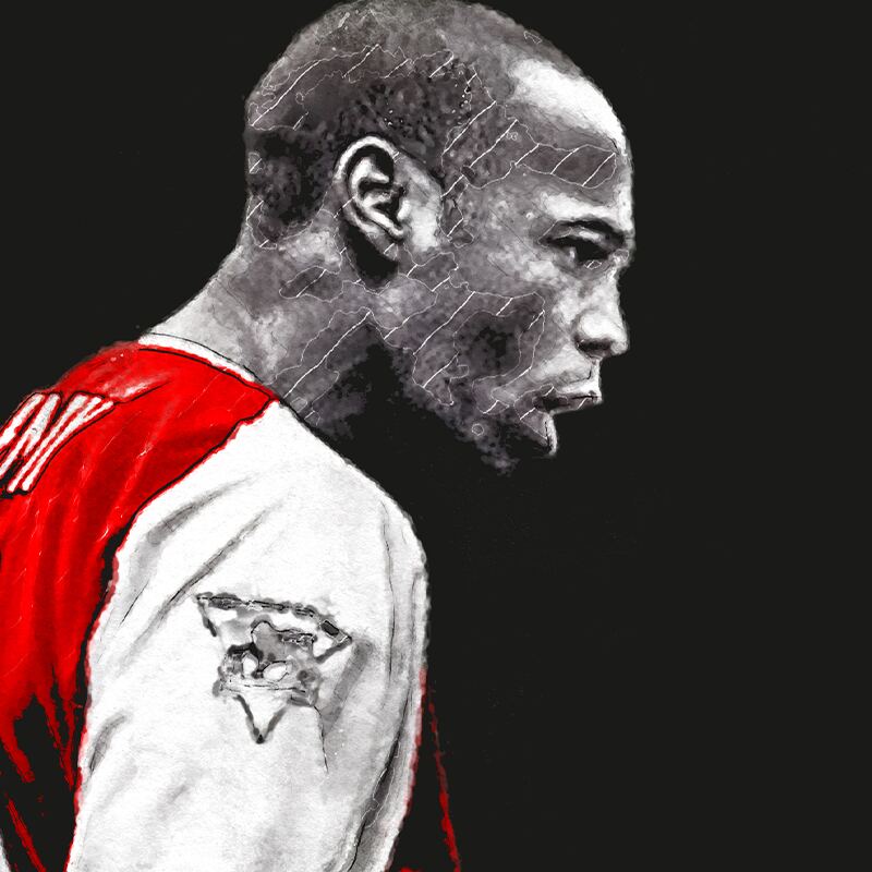Thierry Henry illustration detail