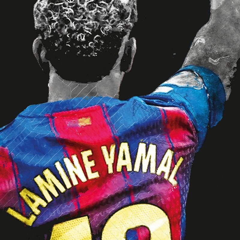 Lamine Yamal illustration detail